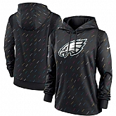 Women's Philadelphia Eagles Nike Anthracite 2021 NFL Crucial Catch Therma Pullover Hoodie